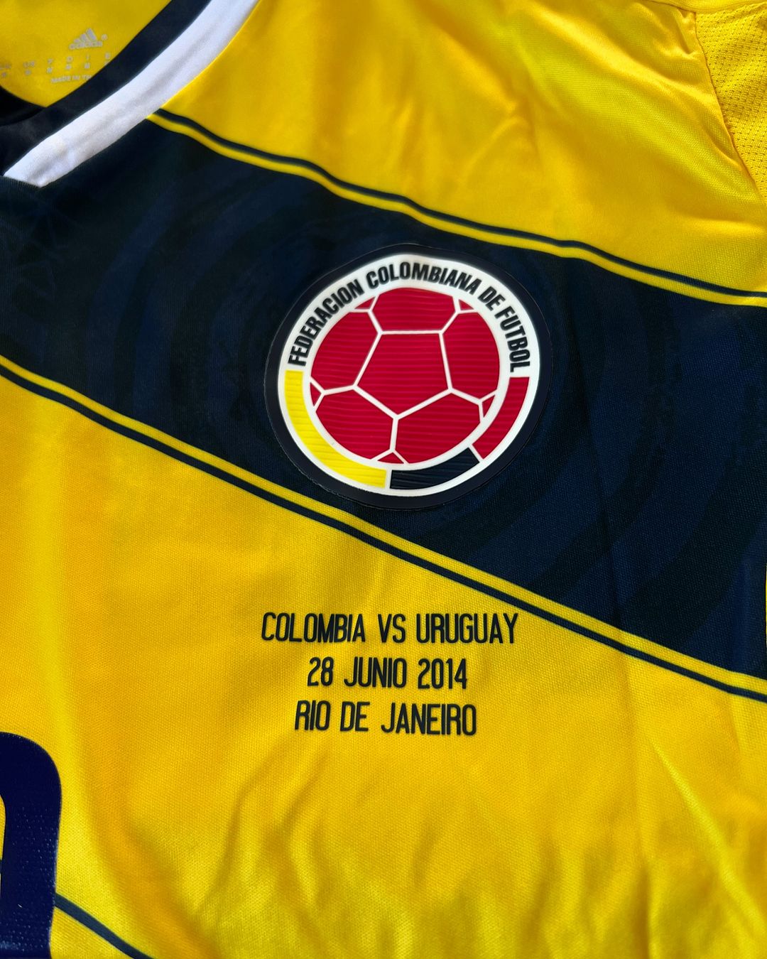 James Rodriguez Colombia 2014 Brazil World Cup Retro Football Jersey Kit