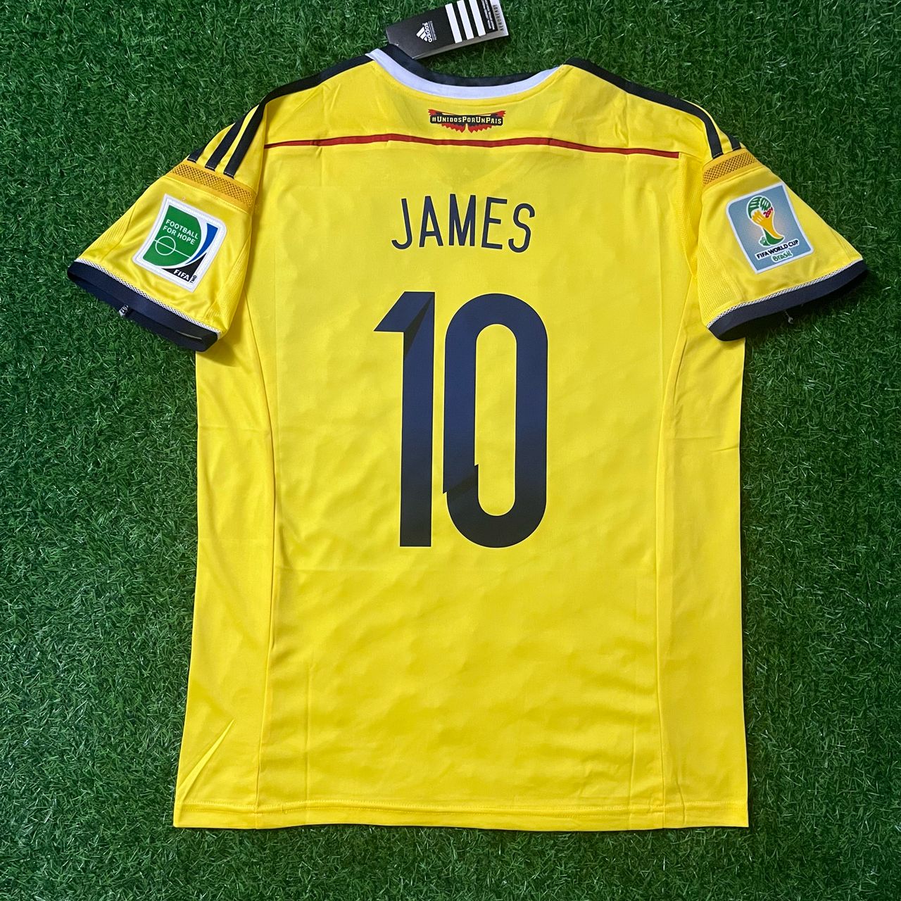 James Rodriguez Colombia 2014 Brazil World Cup Retro Football Jersey Kit