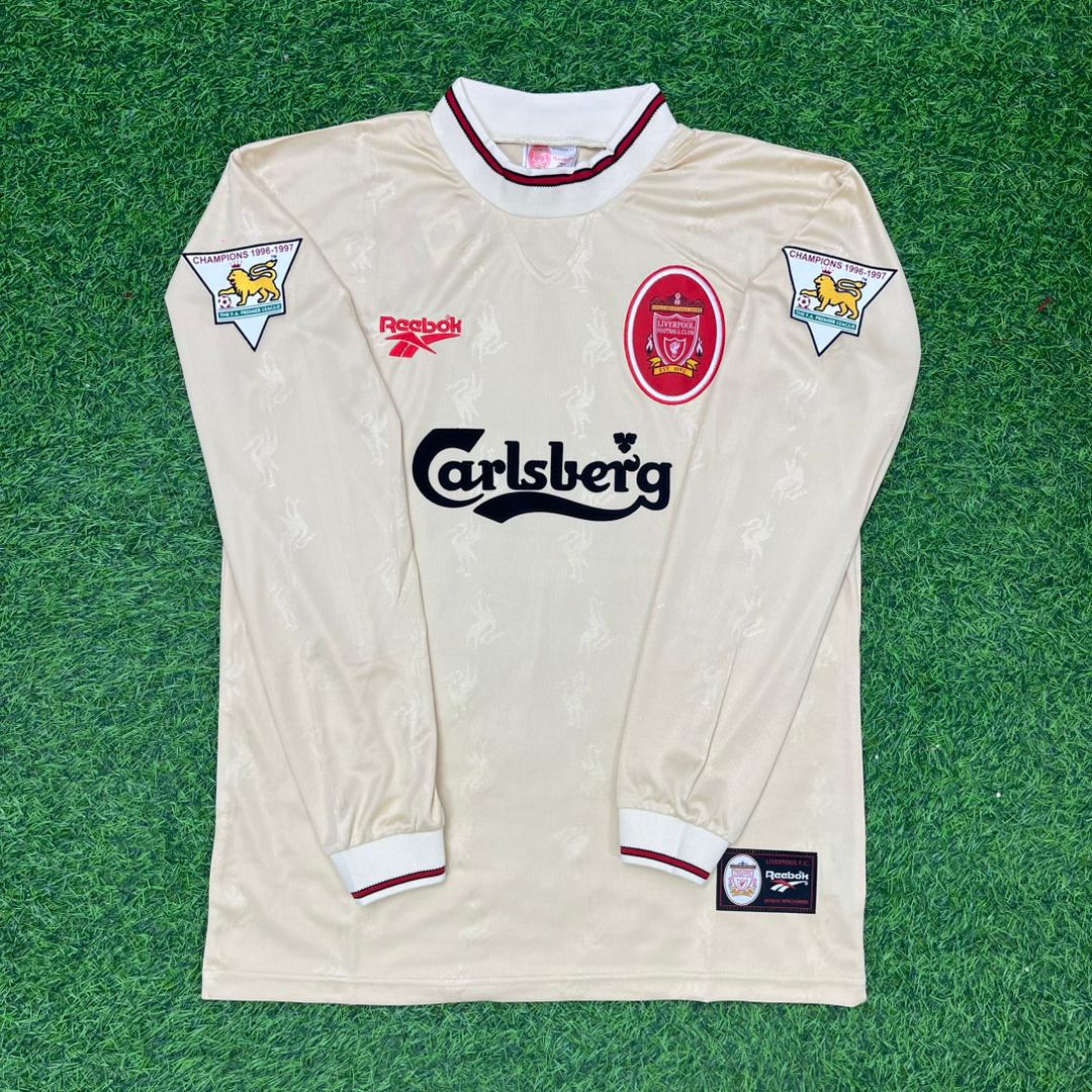 Jamie Carragher Liverpool 1996-1997 Long Sleeve Retro Football Jersey Kit