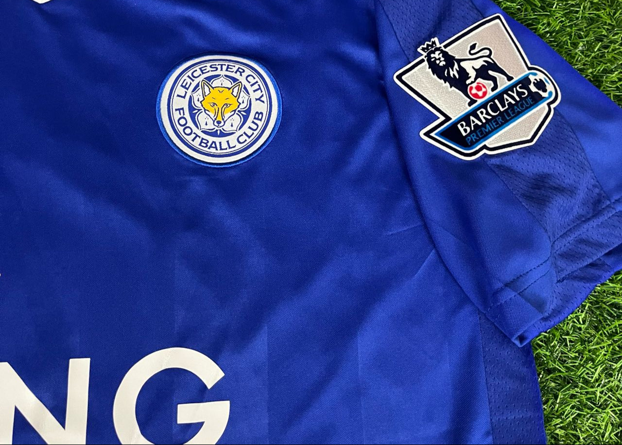 9 Jamie Vardy - Leicester City 2016/17 Premier League Retro Kit Jersey Maillot Trikot Soccer Kit