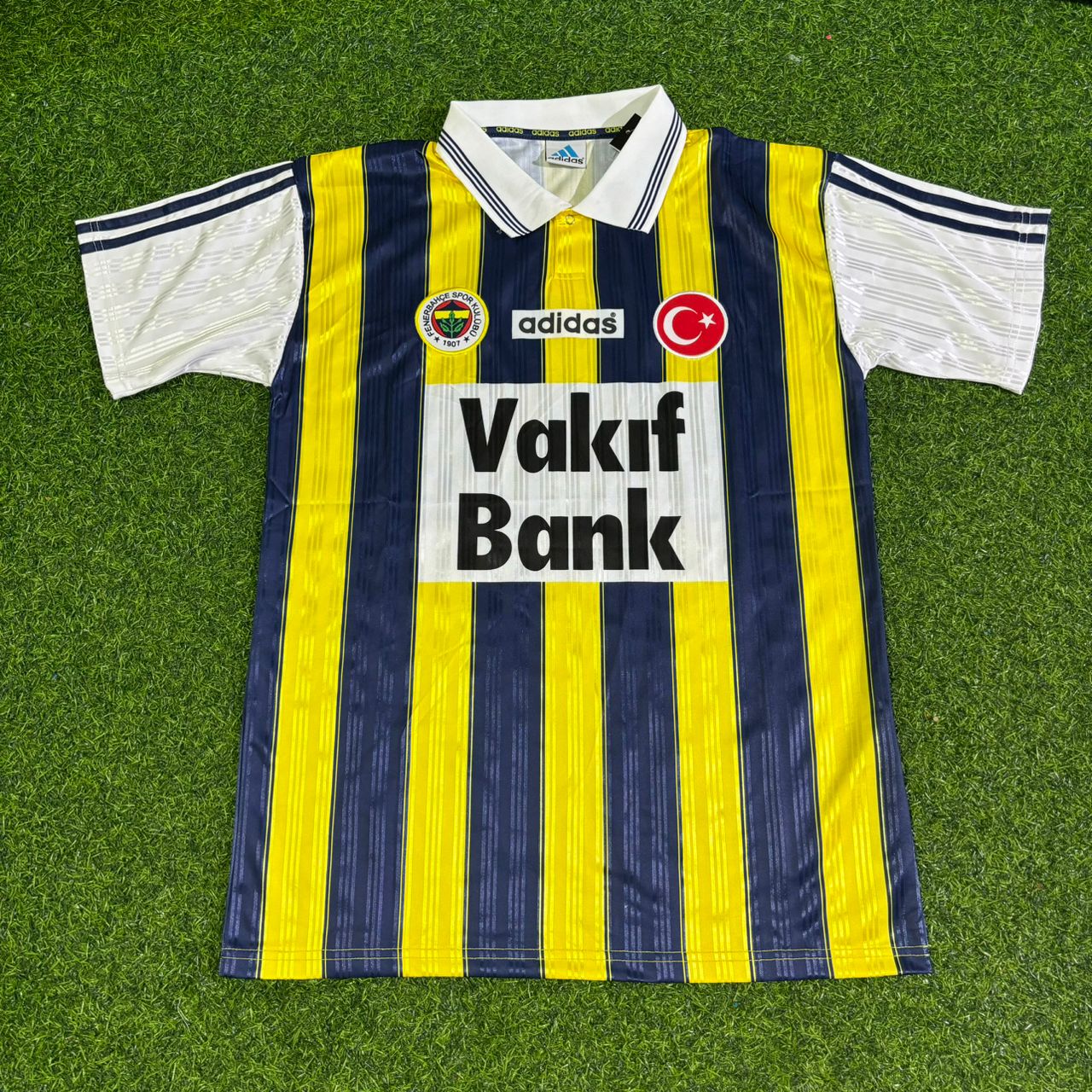 Jay Jay Okocha Fenerbahce 1996-1997 Retro Football Jersey Kit