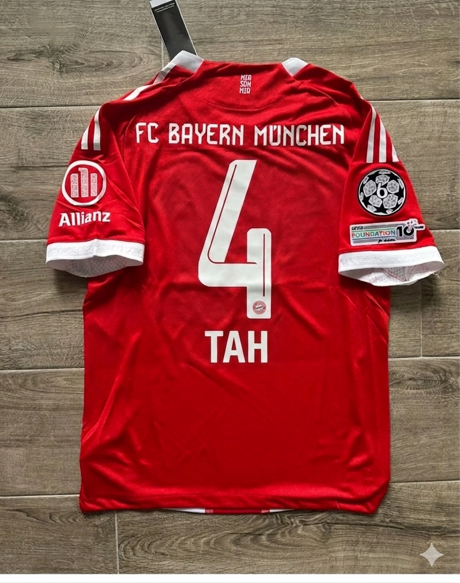 Jonathan Tah #4 Bayern Munich Home Football Jersey Kit