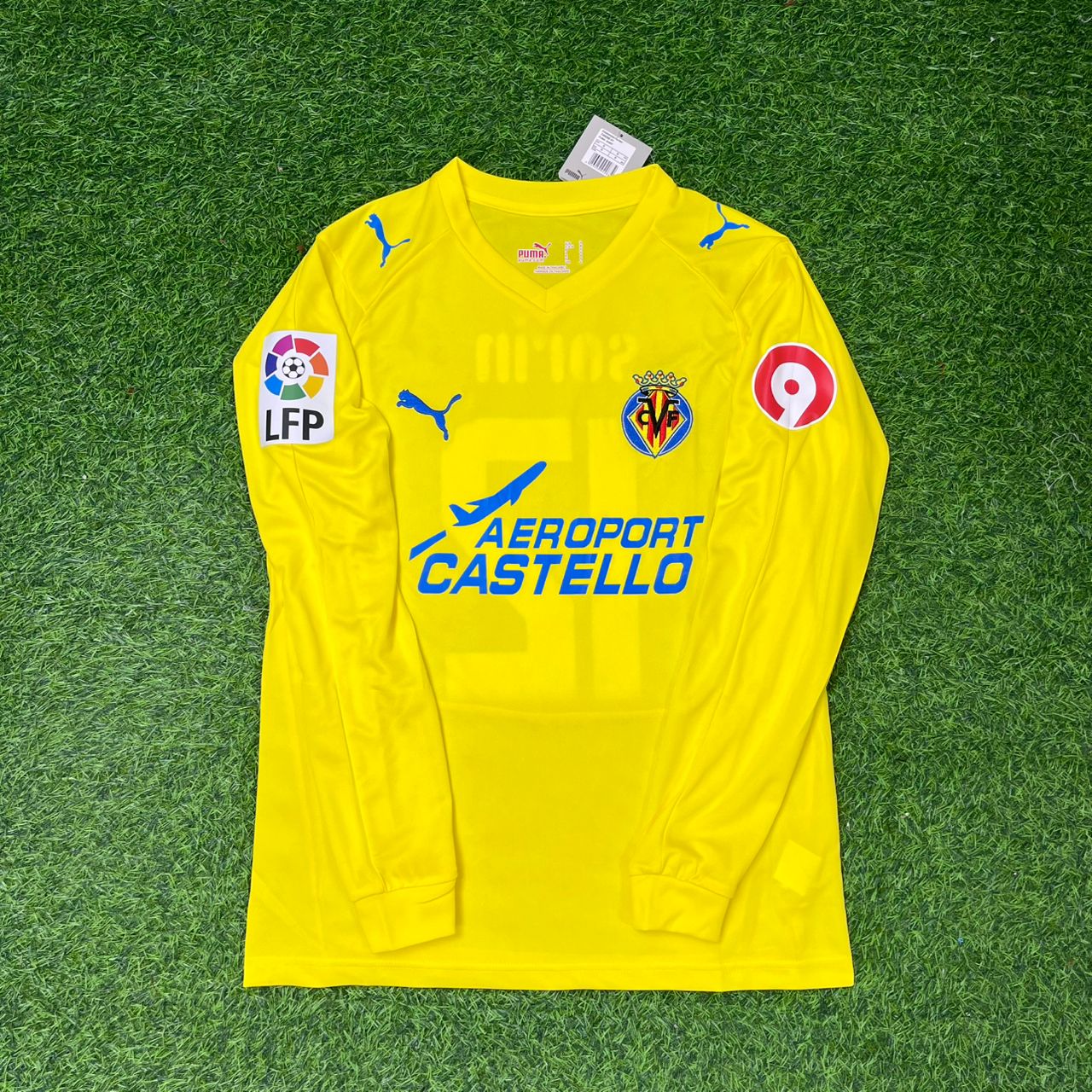 Juan Pablo Sorin Villarreal 2008-2009 Long Sleeve Retro Football Jersey Kit