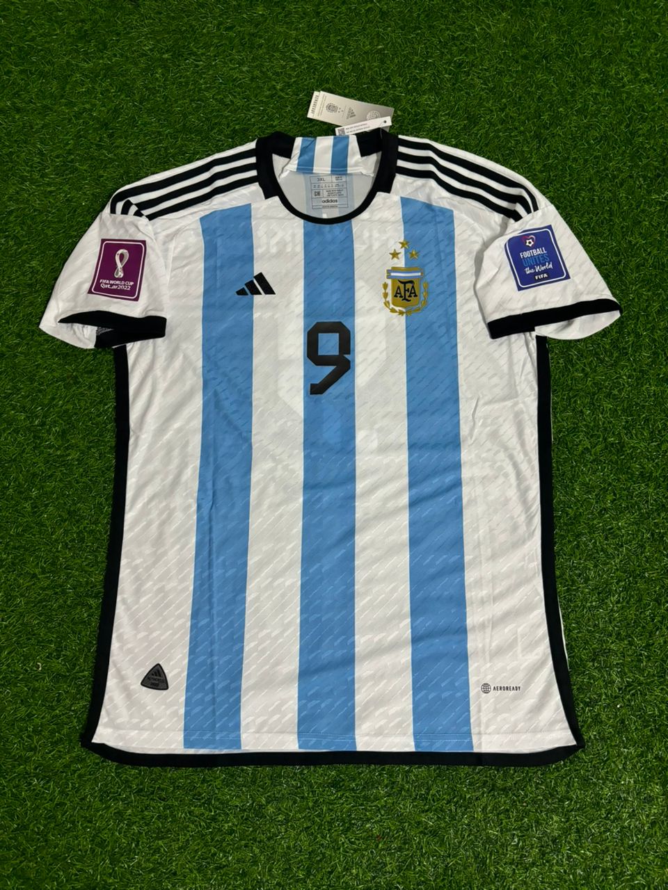 Argentina World Cup 2022 Julián Álvarez Champion Football Jersey Kit