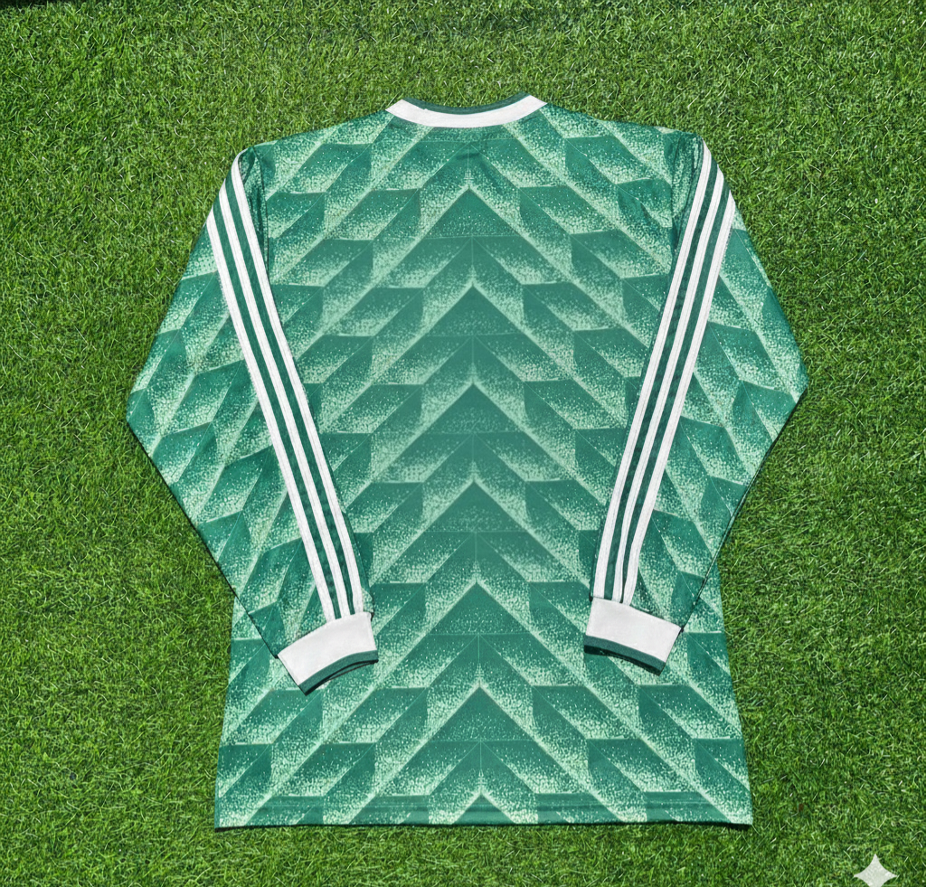 Germany World Cup 1990 Green Long Sleeve Football Jersey