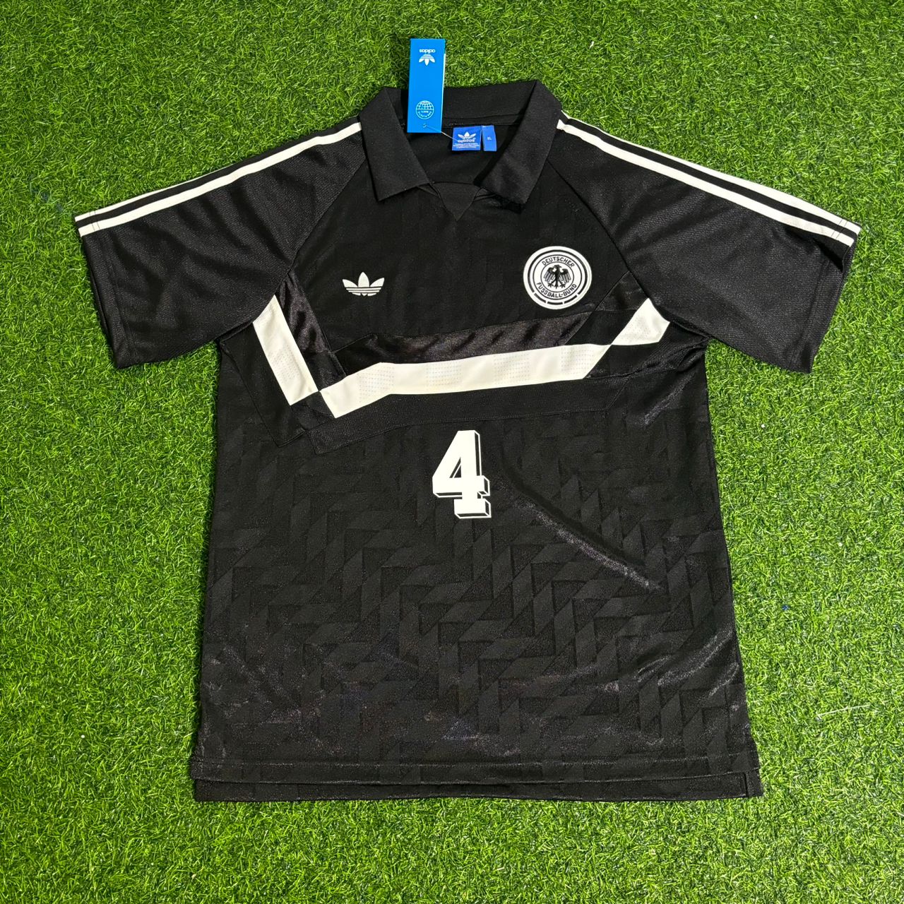 Jürgen Kohler Deutschland 1990 WM Schwarzes Retro Fußballtrikot Jersey