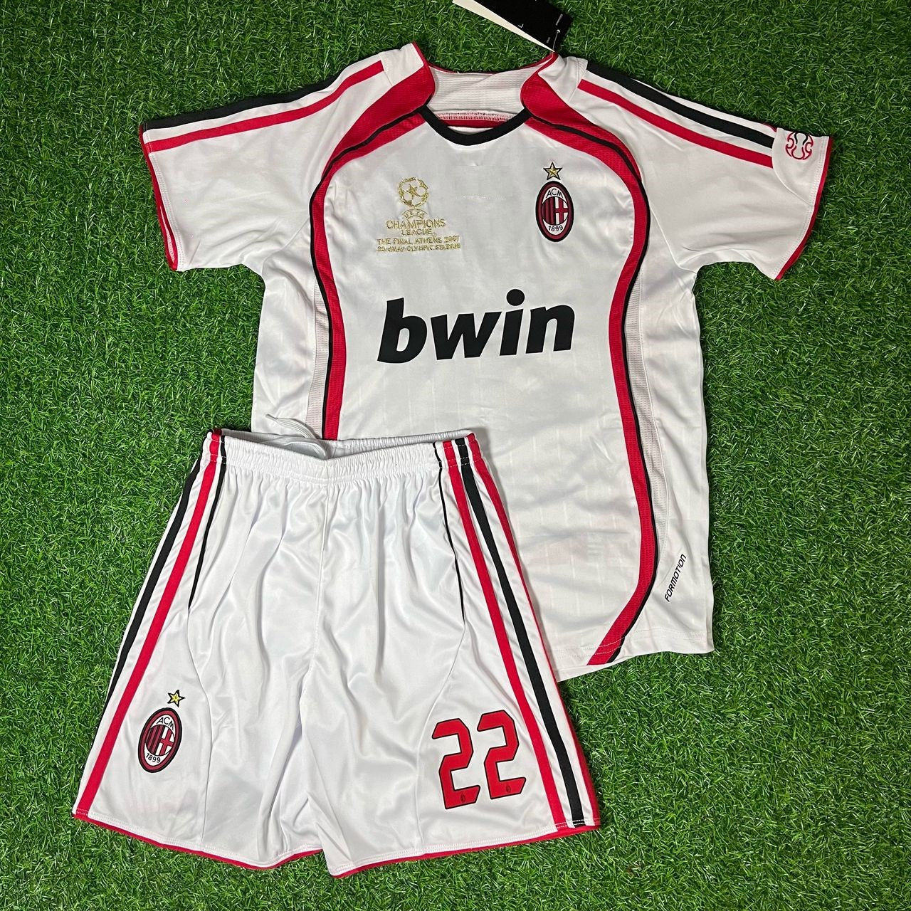Kaka Leite Milan White Kids Children Set Retro Jersey KinderTrikot