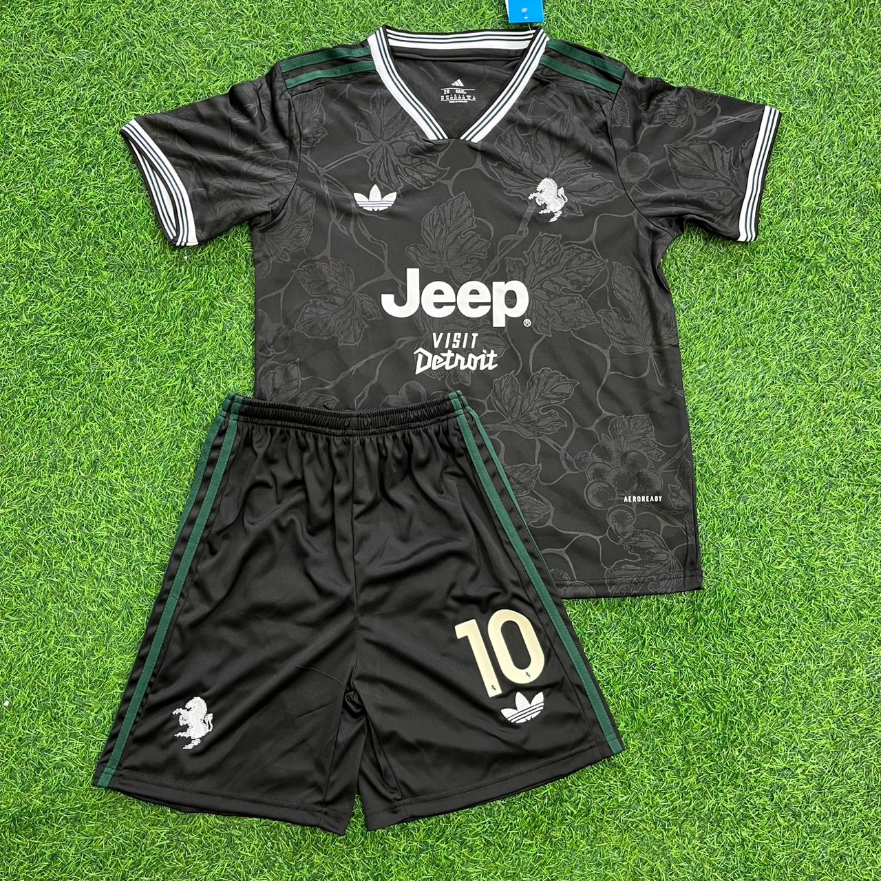 Kenan Yıldız Juventus 2026 Black Kids Football Jersey Kit