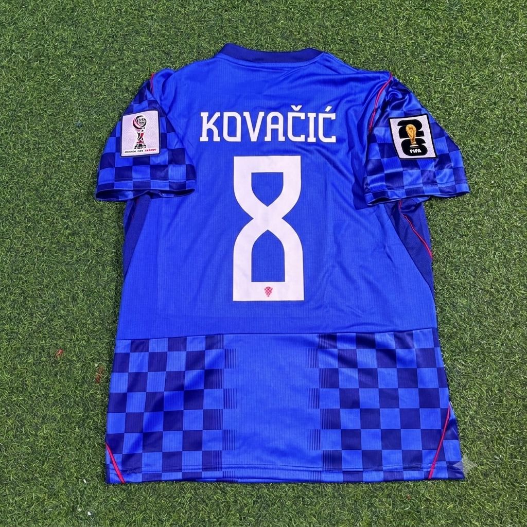 Mateo Kovacic Croatia 2026 World Cup Away Blue Football Jersey