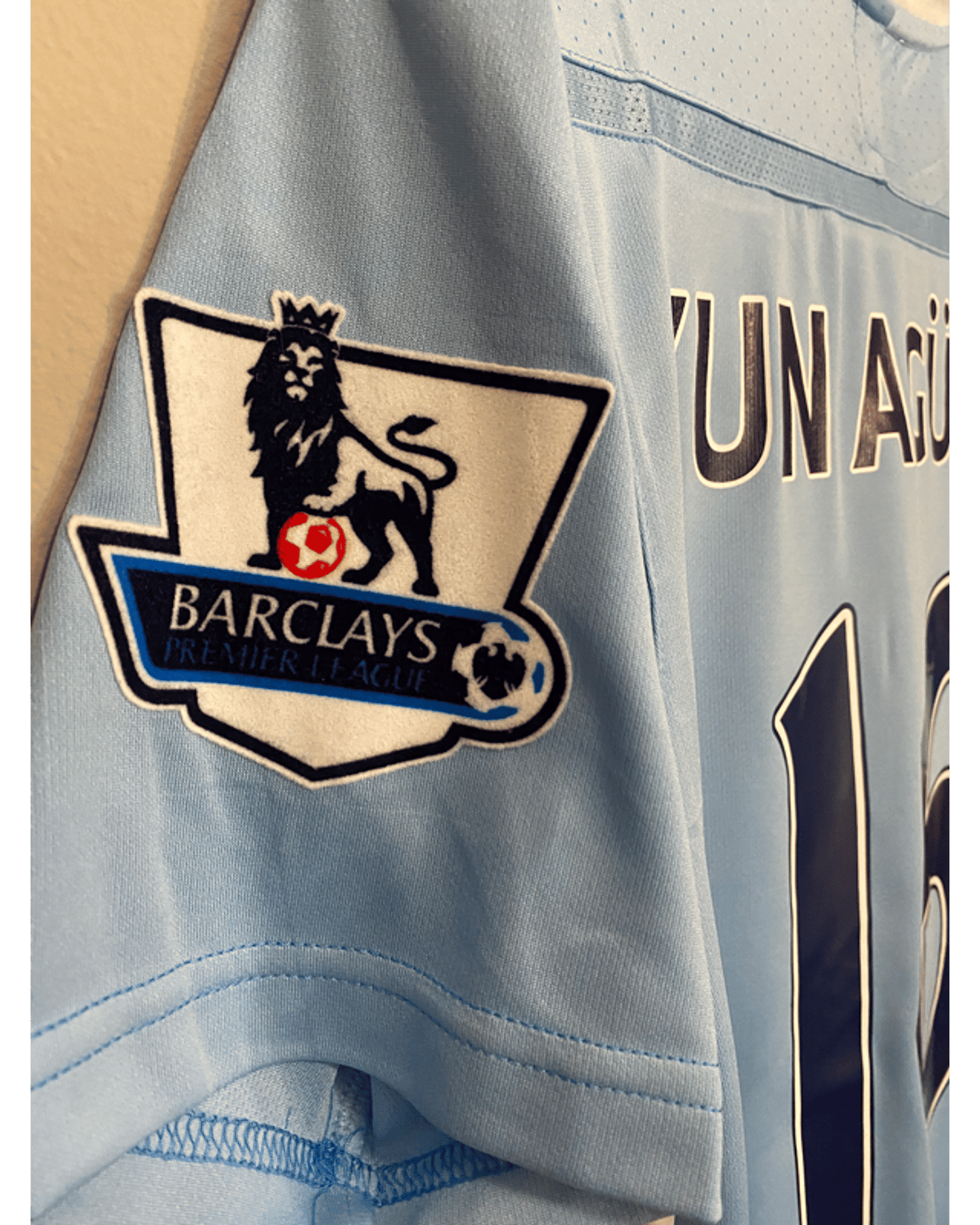 Sergio Kun Agüero 16 Manchester City 2011/12 Football Jersey Kit