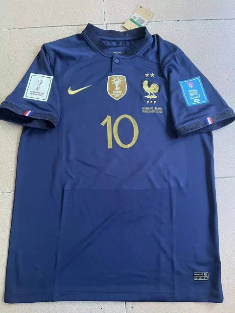 Kylian Mbappe France 2022 World Cup Final Retro Football Jersey Kit
