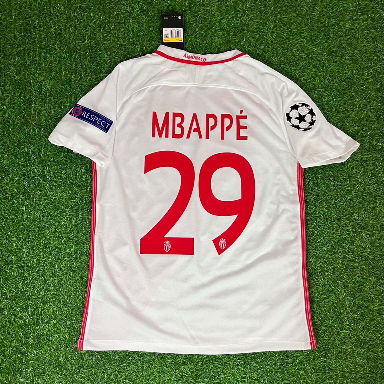 Kylian Mbappe Monaco 2016 2017 Retro Football Jersey Kit