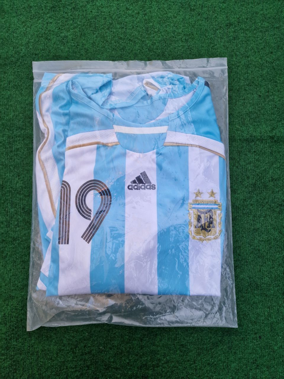 Lionel Messi 2006 World Cup Retro Argentina Retro Long Sleeve Football Jersey Kit