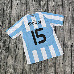 Lionel Messi 2008 Retro Argentina Olympics Football Jersey Kit