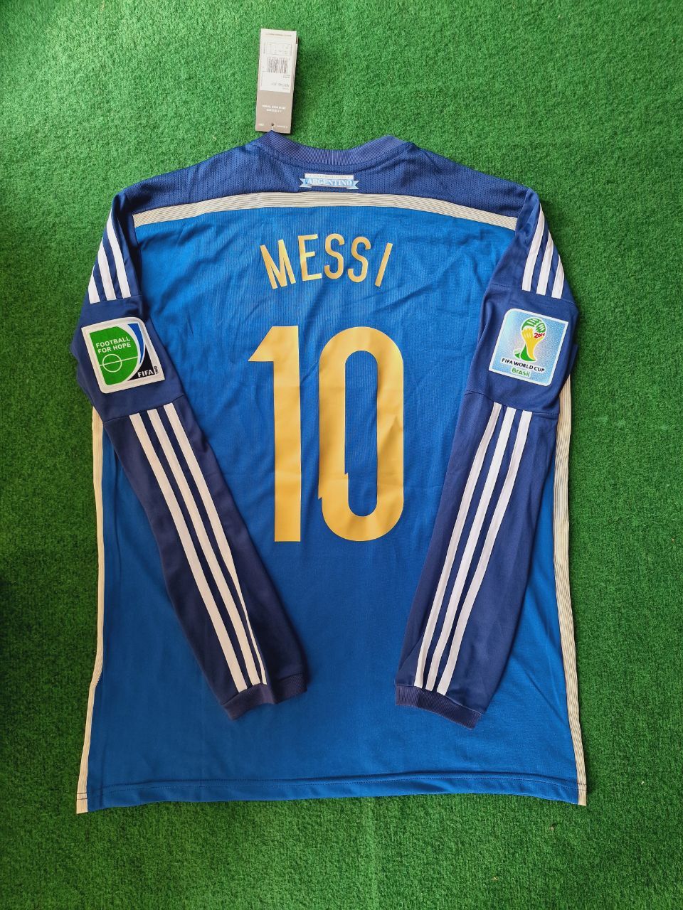 Lionel Messi Argentina 2014 World Cup Retro Football Jersey Kit