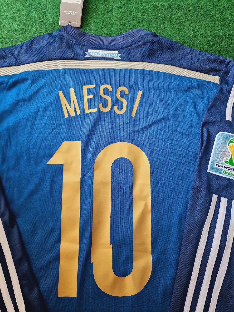 Lionel Messi Argentina 2014 World Cup Retro Football Jersey Kit