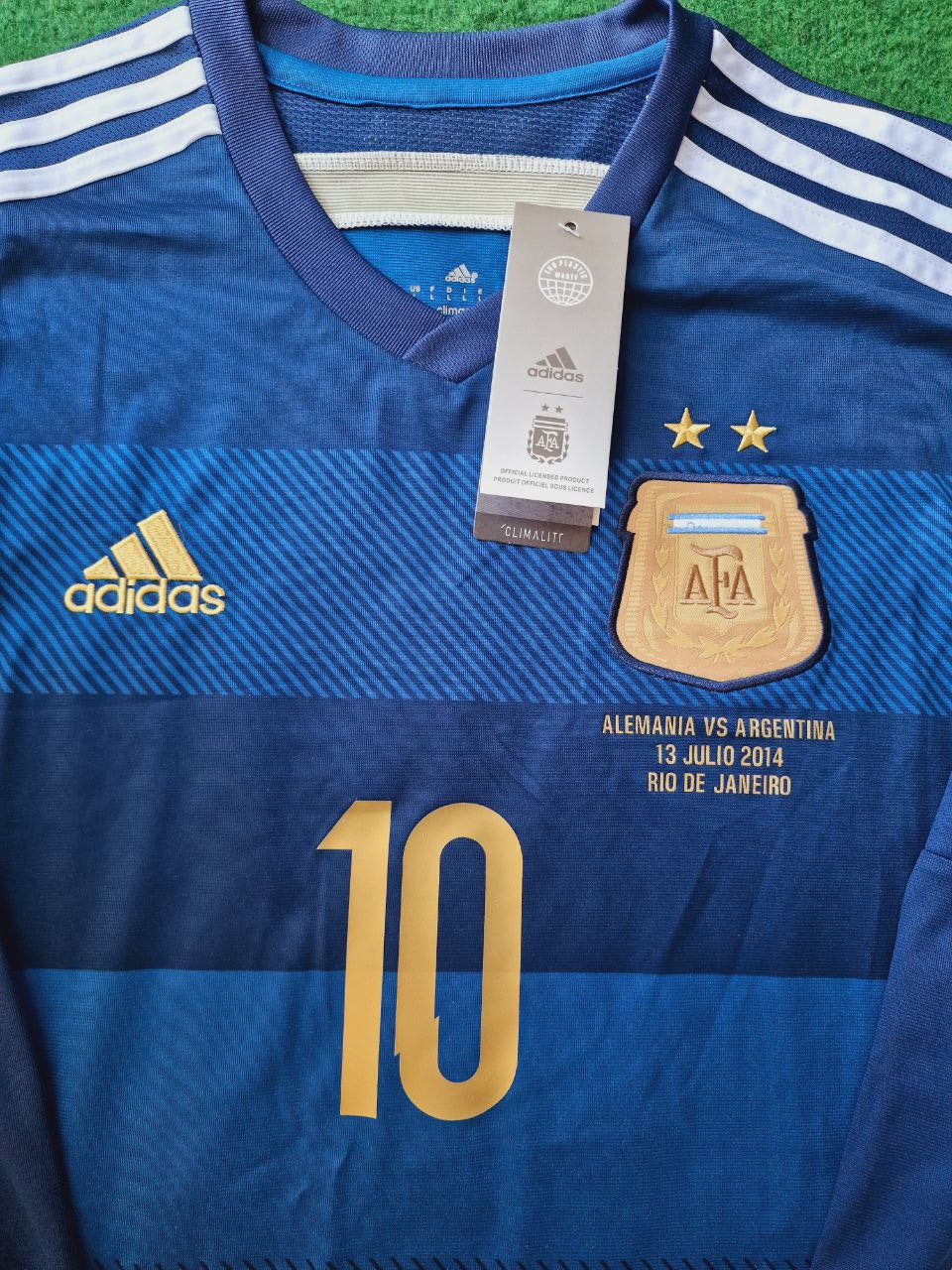 Lionel Messi Argentina 2014 World Cup Retro Football Jersey Kit