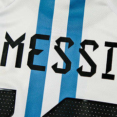 Lionel Messi Argentina 2022 Qatar World Cup Champion Football Jersey Kit