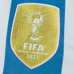 Lionel Messi Argentina 2022 Qatar World Cup Champion Football Jersey Kit
