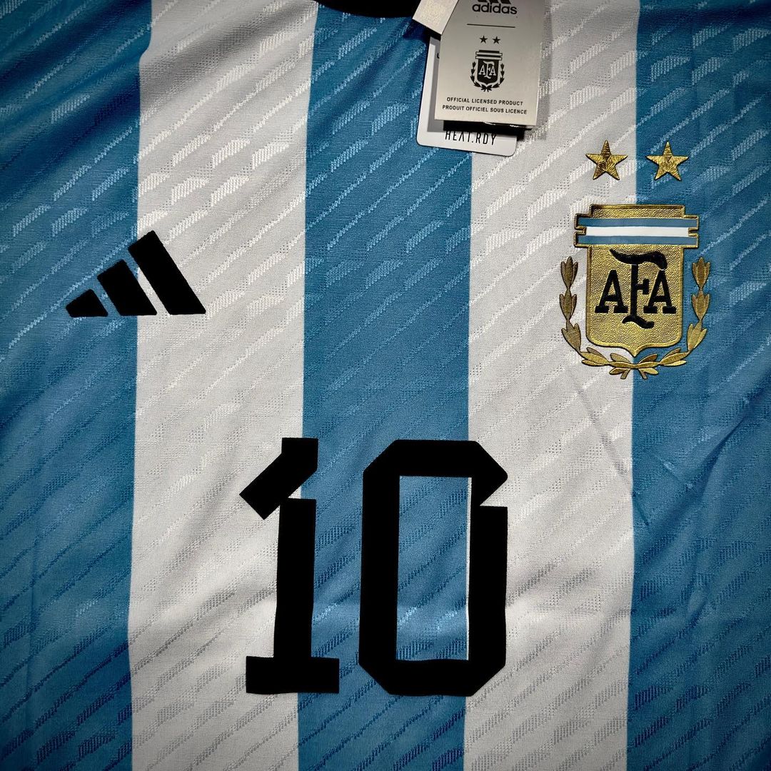 Lionel Messi Argentina 2022 World Cup Champion Football Jersey Kit