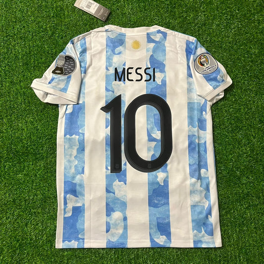 Lionel Messi Argentina Copa America 2021 Football Jersey Kit