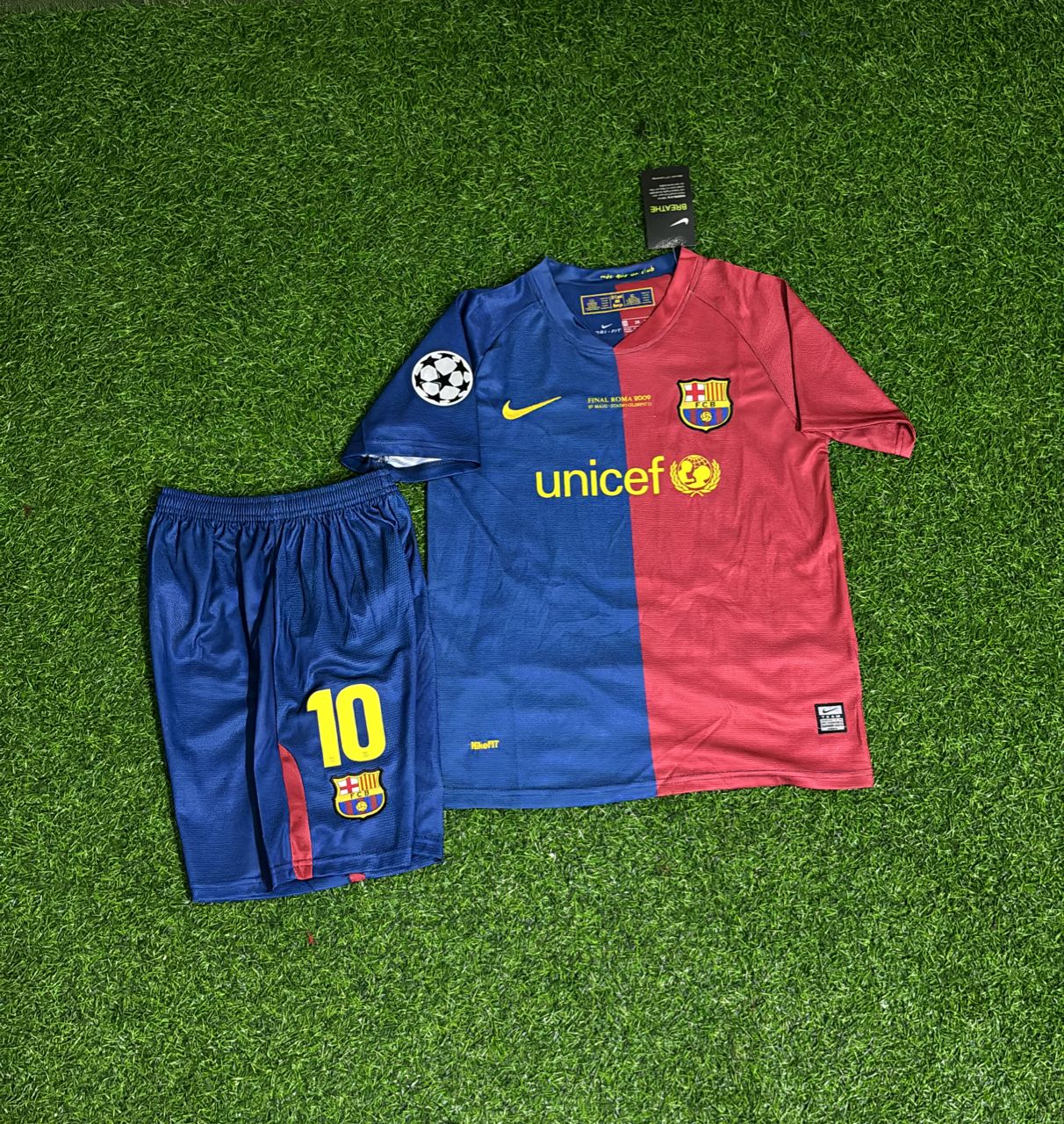 Lionel Messi Barcelona 2009 Champions League Final Retro Kids Football Jersey Collection