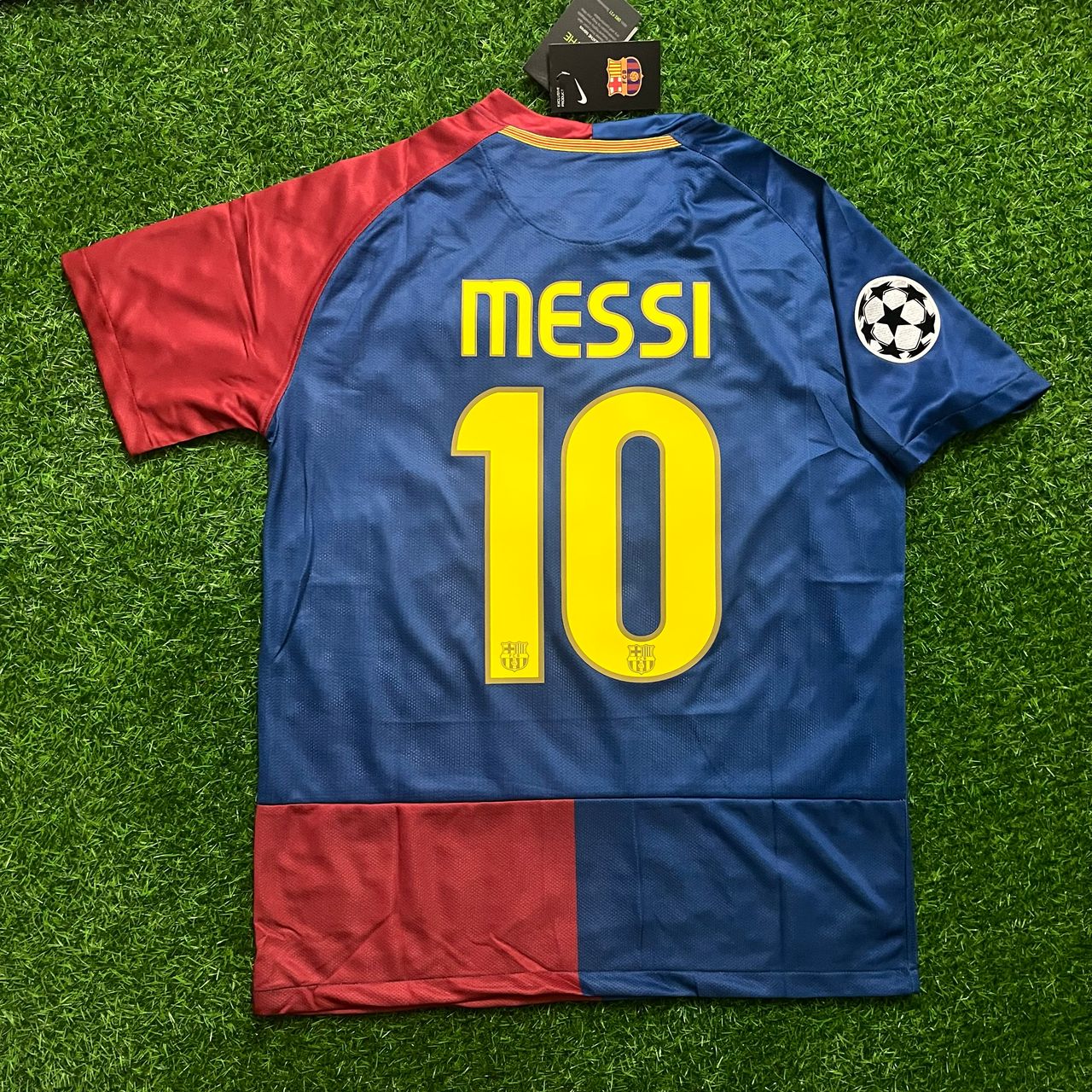 Barcelona Lionel Messi 2009 Roma Final Retro Jersey Trikot Maillot Soccer Kit