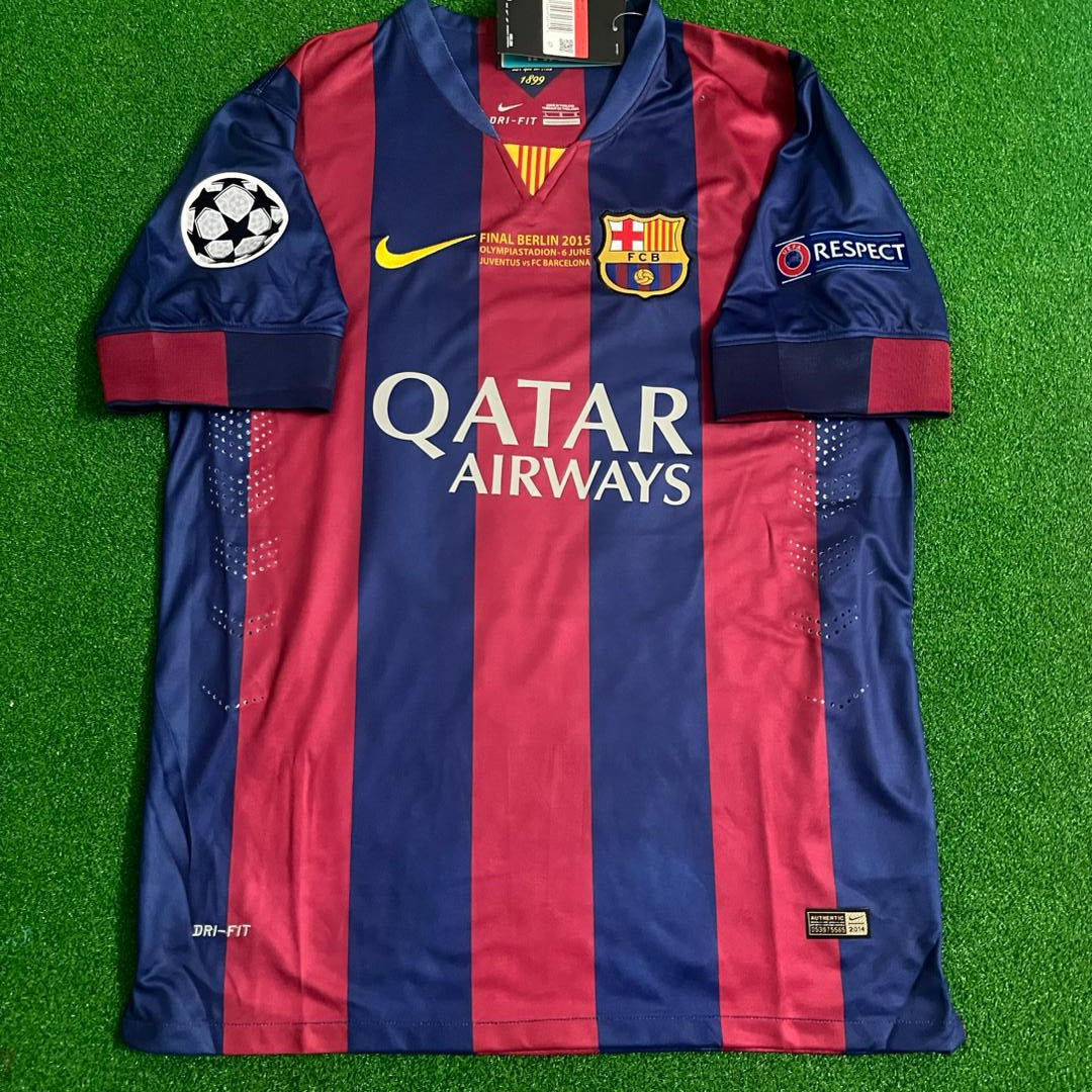 Lionel Messi Barcelona 2015 Final Berlin Champions League Football Jersey Kit