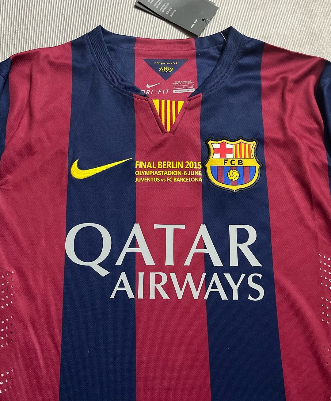 Lionel Messi Barcelona 2015 Final Berlin Champions League Football Jersey Kit