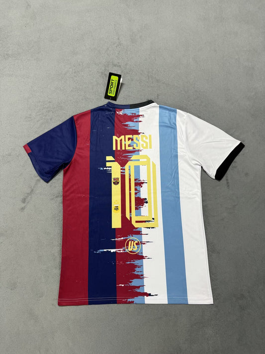 Lionel Messi Barcelona + Argentina Legend Special Football Jersey Kit
