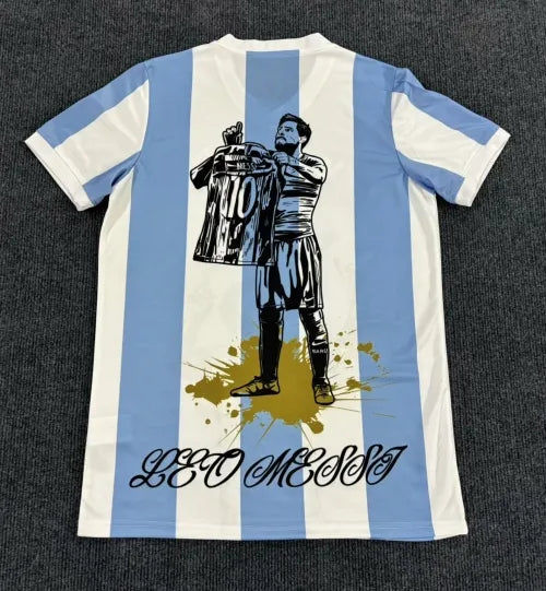 Lionel Messi GOAT Argentina Champion Special Football Jersey Kit