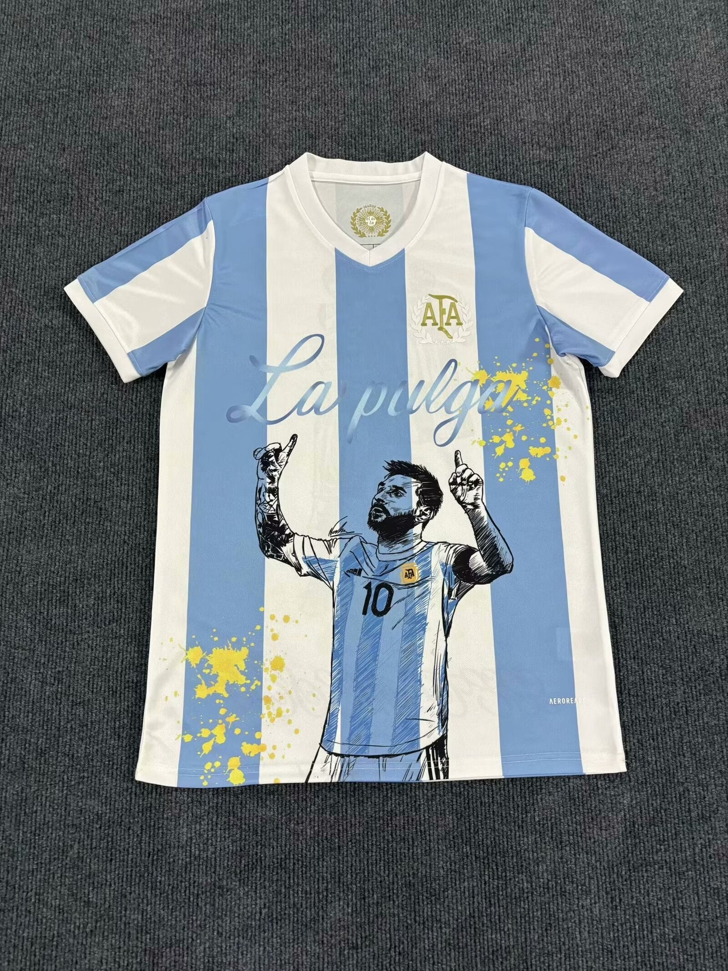 Lionel Messi GOAT Argentina Champion Special Football Jersey Kit