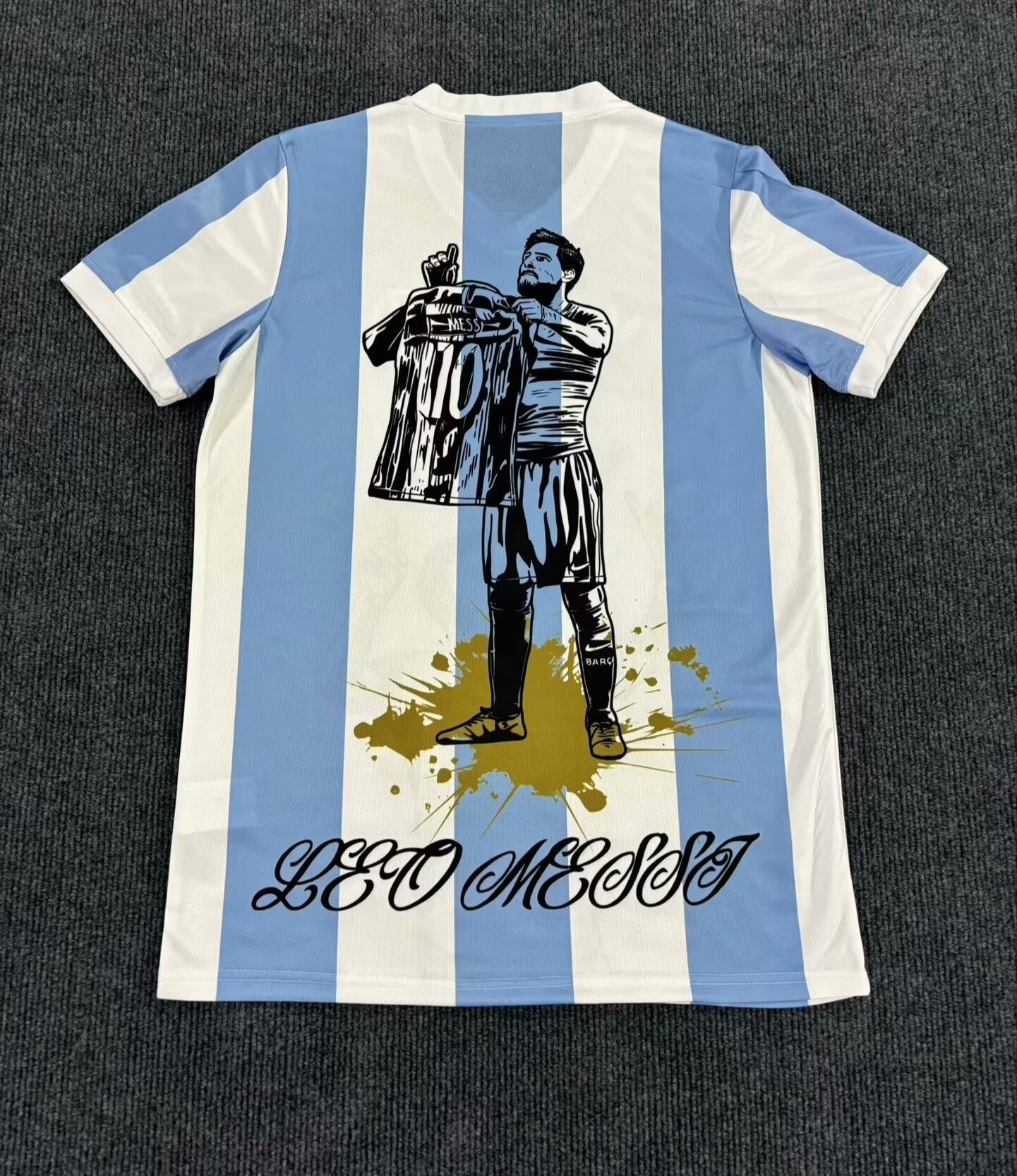 Lionel Messi GOAT Argentina Champion Special Football Jersey Kit