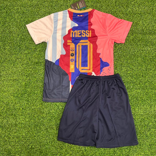 Lionel Messi GOAT Combo 2025 All Teams Special Kids Football Jersey Kit