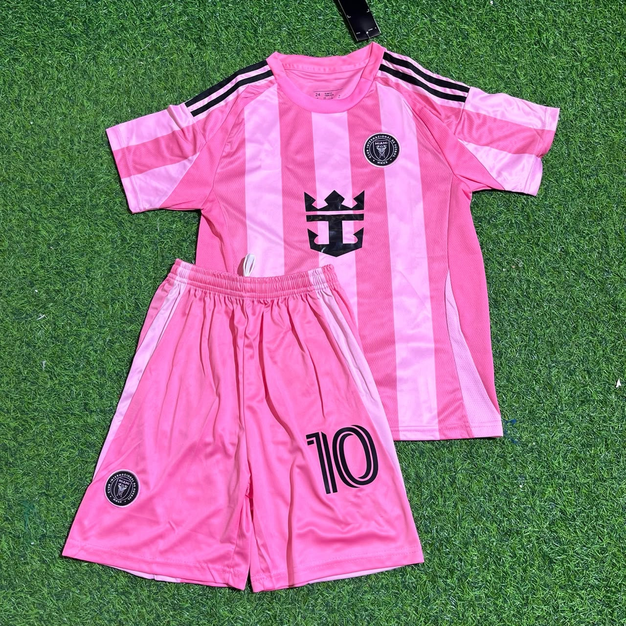 Lionel Messi Inter Miami 2027 Pink Kids Football Jersey