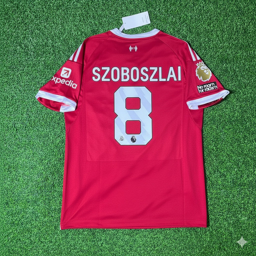 Dominik Szoboszlai Liverpool 2025/26 Home Football Jersey Collection