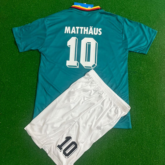 Lothar Matthäus Germany 1994 Retro Kids Football Jersey Kit