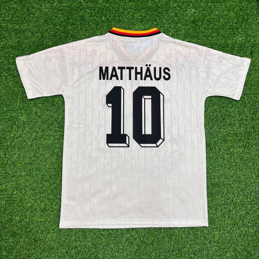 Deutsches Nationalmannschaftstrikot 1994 Retro mit Matthäus Rückennummer 10 – Jersey Paradise Edition