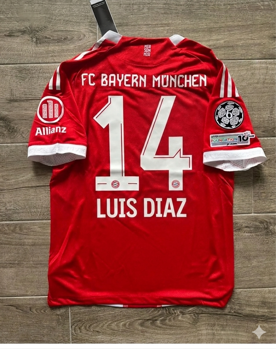 Luis Diaz #14 Bayern Munich Home Football Jersey Kit
