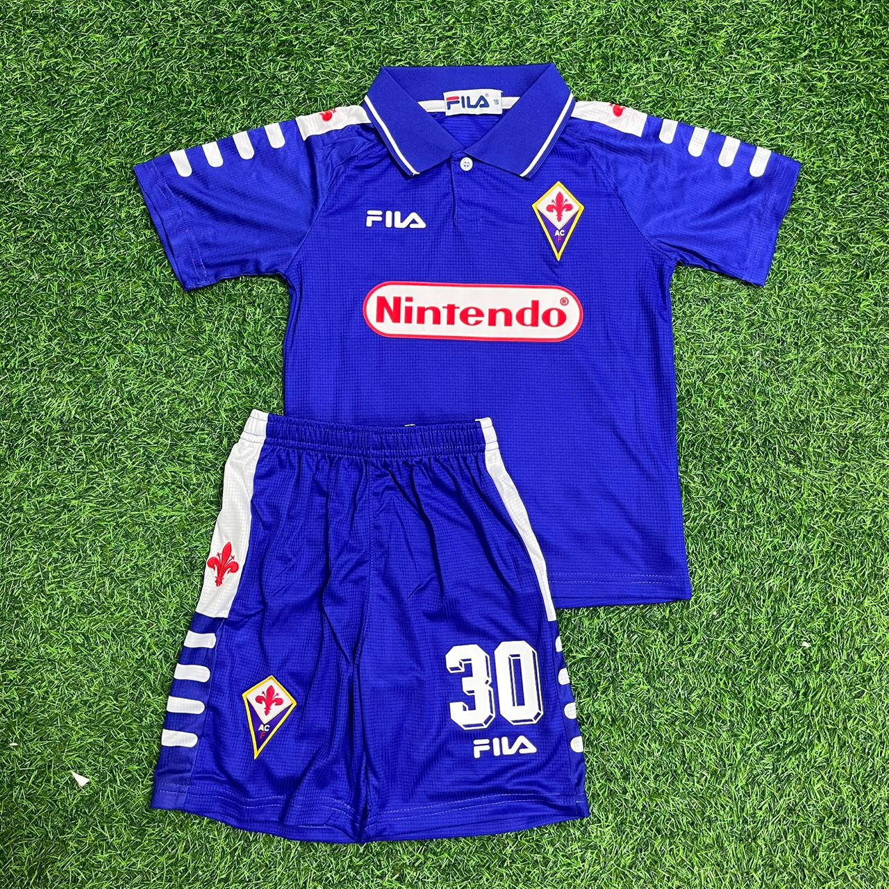 Luca Toni 30 Fiorentina Retro Purple Kids Football Jersey Collection
