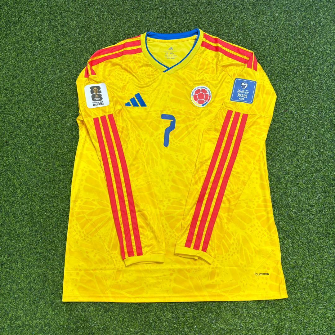Colombia World Cup 2026 Luis Díaz Long Sleeve Home Football Jersey Kit