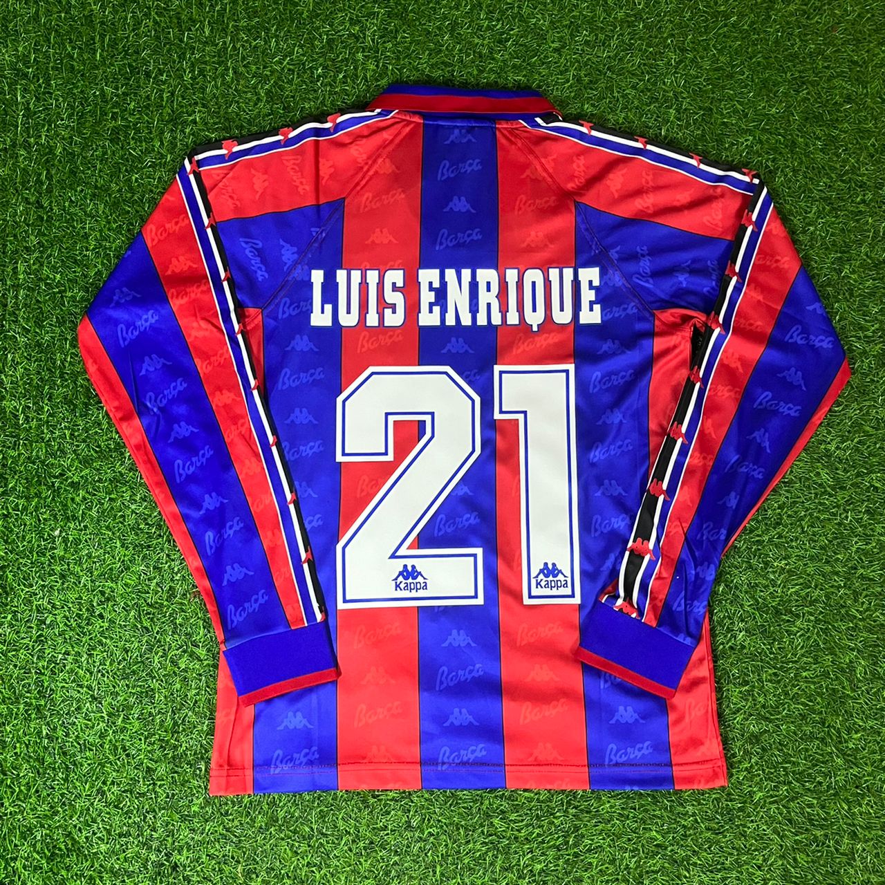 Luis Enrique Barcelona 1996 1997 Retro Burgundy Football Jersey Kit