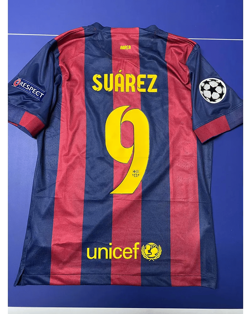 Luis Suarez Barcelona 2015 Final Berlin Champions League Football Jersey Kit