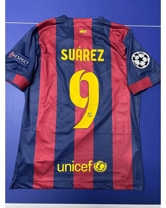 Luis Suarez Barcelona 2015 Final Berlin Champions League Football Jersey Kit