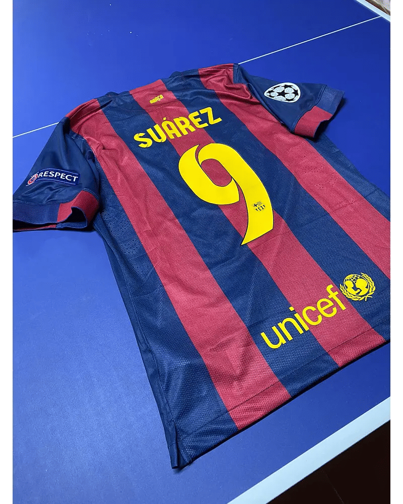 Luis Suarez Barcelona 2015 Final Berlin Champions League Football Jersey Kit