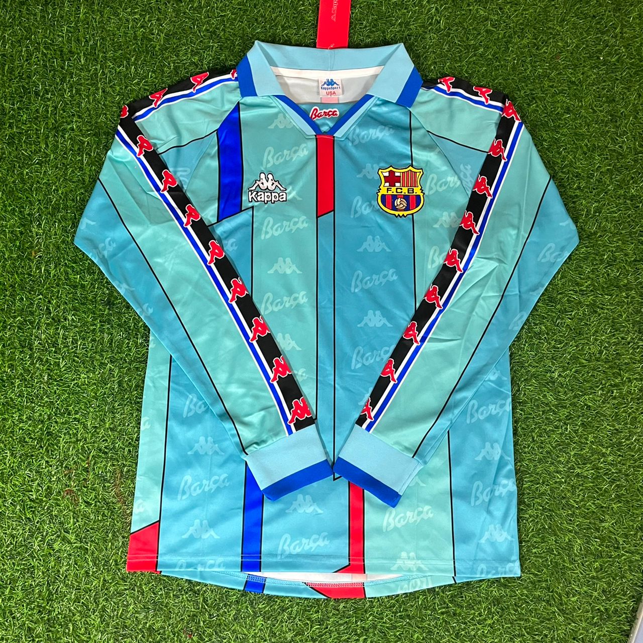 Barcelona Luis Enrique 1996 1997 Retro Football Jersey Soccer Kit