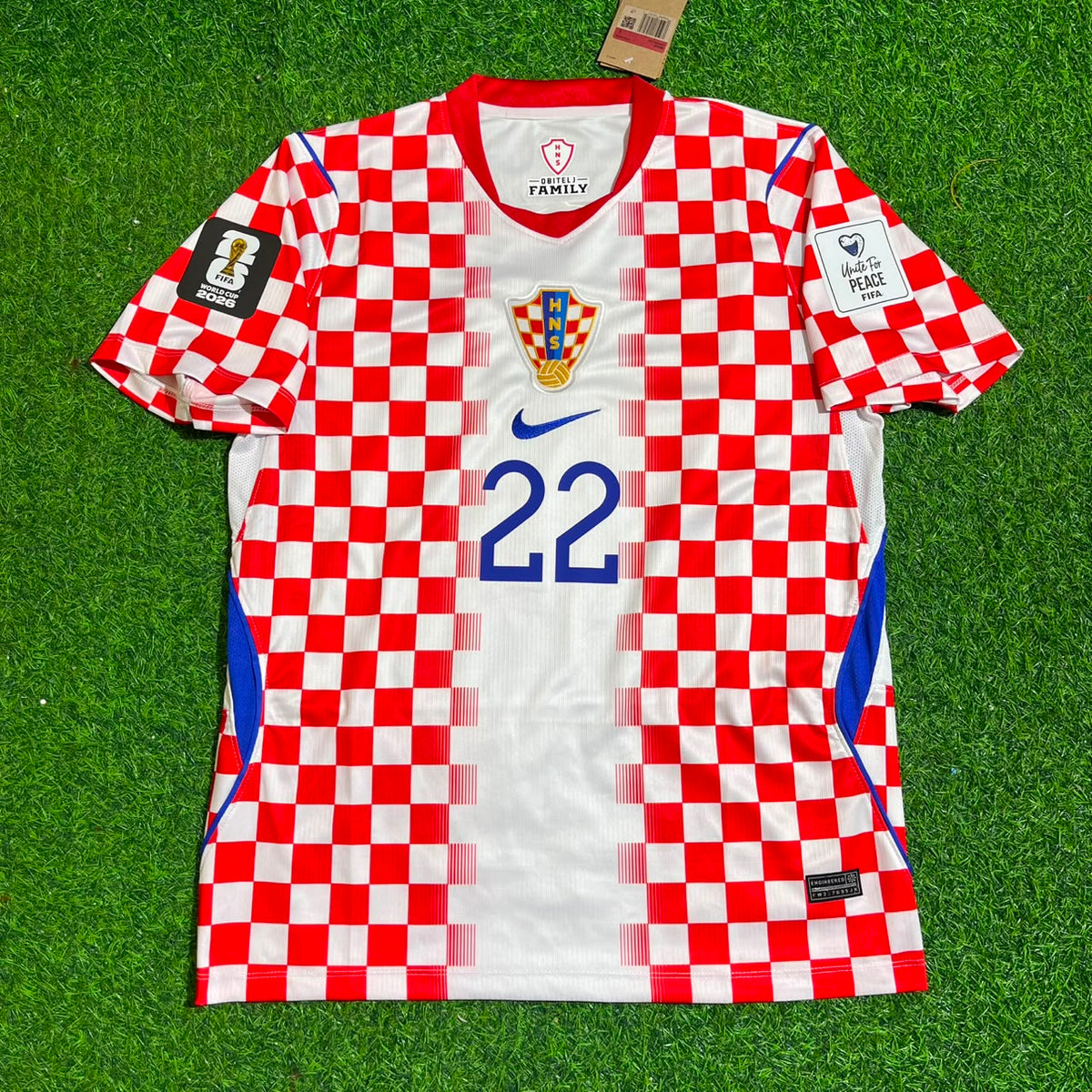 Luka Vuskovic Croatia 2026 World Cup Home Football Jersey Paradise Edition