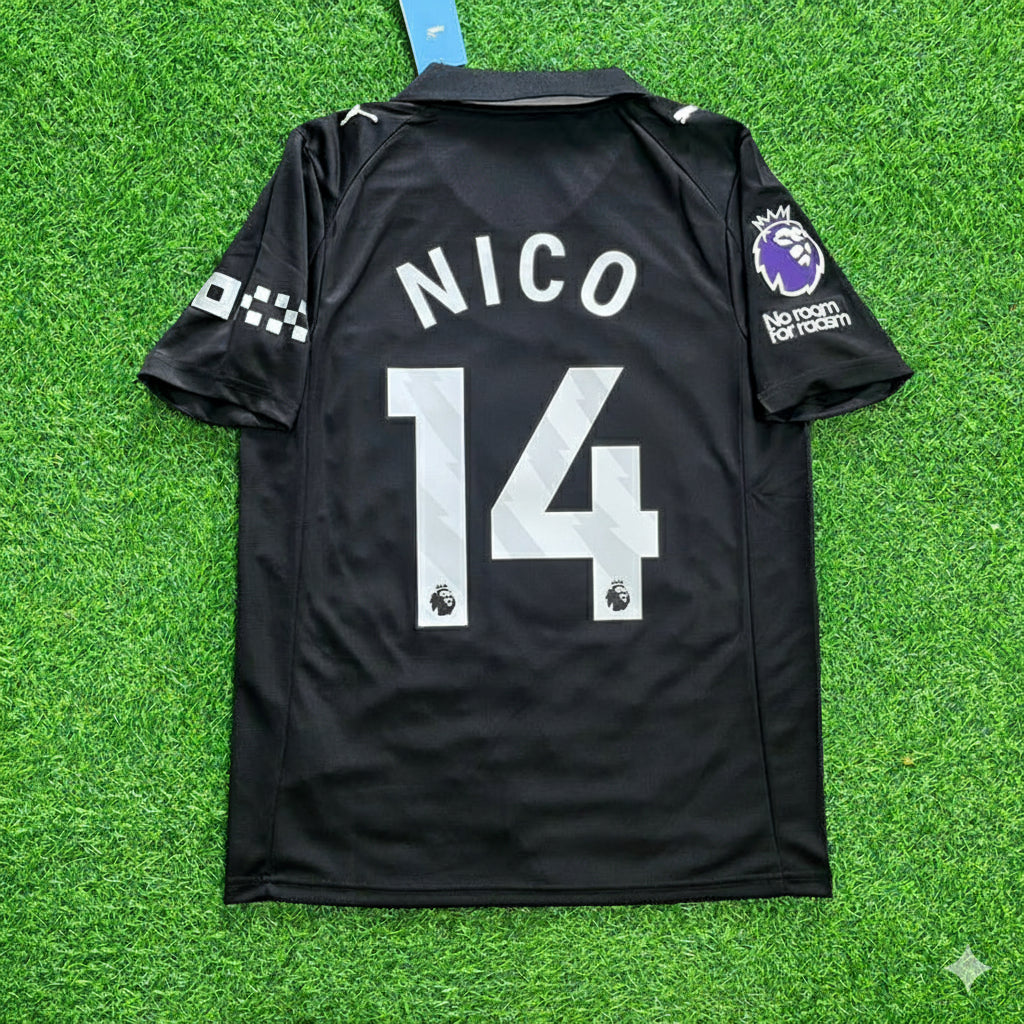 Nico González Manchester City Black 2026 Football Jersey