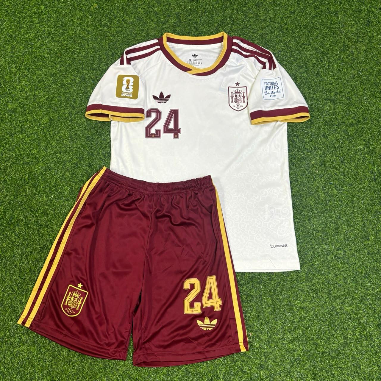 Spain World Cup 2026 Marc Cucurella Kids Football Jersey