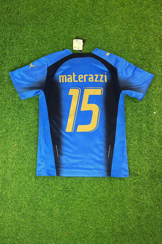 Marco Materazzi - Italy 2006 World Cup Final Retro Football Jersey Kit